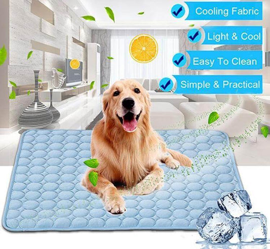 Dog Cooling Mat Ice Silk Pet Pad Summer Cool Bed for Dogs Cats Indoor Outdoor