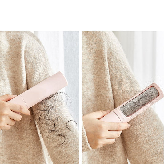 2-in-1 Reusable Pet Hair Remover Roller Self-Cleaning Lint Brush for Cat Dog Fur Sofa Clothes