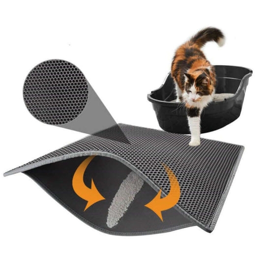 Cat Litter Mat Honeycomb Waterproof Urine Proof Scatter Control Pad for Litter Box